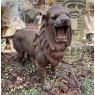 Pair of Cast Iron Roaring Lions