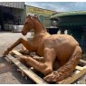 Cast Iron Garden Seat Horse Statue