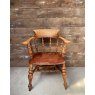 Antique Elm and Beech Smokers Bow Armchair