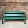 Wells Reclamation Wrought Iron Frame Painted Wooden Bench