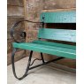 Wells Reclamation Wrought Iron Frame Painted Wooden Bench