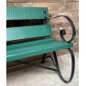 Wells Reclamation Wrought Iron Frame Painted Wooden Bench