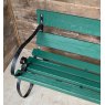 Wells Reclamation Wrought Iron Frame Painted Wooden Bench