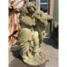 Wells Reclamation Vintage Carved Stone Statue 'Partners'