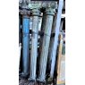 Wells Reclamation Pair of Green Fluted Teak Columns