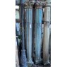 Wells Reclamation Pair of Blue Fluted Teak Columns