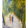 Stunning Contemporary "Afternoon Walk" Painting