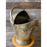 Wells Reclamation Vintage Decorative Brass Coal Scuttle