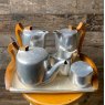 Wells Reclamation Art Deco Picquot Ware Tea & Coffee Set