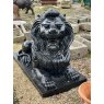 Pair of Grand & Imposing Cast Iron Lion Statues