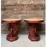 Vintage Oriental Circular Decorative Tables