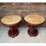 Wells Reclamation Vintage Oriental Circular Decorative Tables