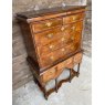 Wells Reclamation 18th Century Walnut Veneered Chest on Stand