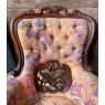 Victorian Mahogany Framed Button Back Armchair