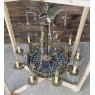 Wells Reclamation Vintage French Gilt-Metal Mounted Chandelier