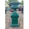 Wells Reclamation Classic Cast Iron Urn on Plinth