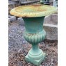 Wells Reclamation Cast Iron Urns (Rustic Green)