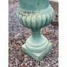 Wells Reclamation Cast Iron Urns (Rustic Green)