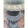 Wells Reclamation Cast Iron Urns (Dark Rustic Green)