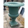 Wells Reclamation Large Traditional Cast Iron Urn (Green)