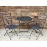 Wells Reclamation Garden Bistro Set (Charcoal)