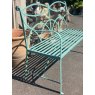 Wells Reclamation Green Metal Garden Bench