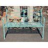 Wells Reclamation Green Metal Garden Bench