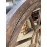 Wells Reclamation Large Round Rustic Teak Mirror