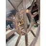 Large Round Rustic Teak Mirror