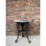 Wells Reclamation Vintage Cast Iron Pub Table & Rustic Slate Top