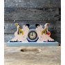 French Art Deco Hand-Painted Mantle Clock