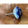 Wells Reclamation Round Ceramic Knobs (Blue Petal)