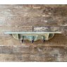 Rustic Painted Mantle Shelf With Hooks