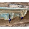 Wells Reclamation Rustic Painted Mantle Shelf With Hooks