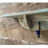 Wells Reclamation Rustic Painted Mantle Shelf With Hooks