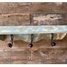 Wells Reclamation Rustic Painted Mantle Shelf With Hooks