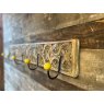 Wells Reclamation Rustic Teak Hooks (Yellow)