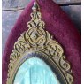 Wells Reclamation Small Unique Velvet Victorian Mirror