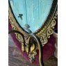 Wells Reclamation Small Unique Velvet Victorian Mirror