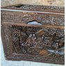 Wells Reclamation Stunning Carved Camphor Wood Blanket Box