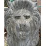 Wells Reclamation Fantastic Massive Hand Carved Stone Lion Statues Pair