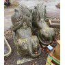 Large Imposing Carved Stone Lion Statues