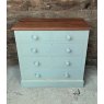 Wells Reclamation Victorian Painted Mahogany Chest Of Drawers