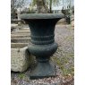 Large Pair Of Cast Iron Garden Urns/Planters