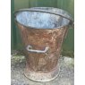 Large Vintage Galvanised Fire Bucket