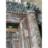Large Pair of Teak Doors with Carved Elephant Frame