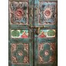 Vibrant Painted Geometric Pattern Teak Doors