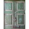 Pair of Tall Green Teak Doors