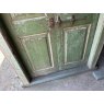 Pair of Tall Green Teak Doors