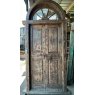 Rustic Teak Doors with Arched Glazed Panel